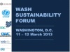 Reflections from inside the beltway – what did the WASH Sustainability Forum achieve?